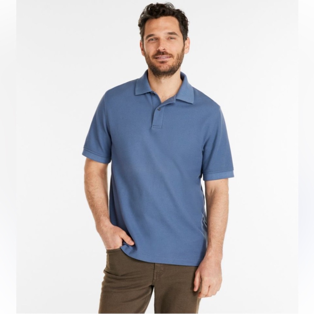 L.L. Bean Men's  Blue Polo Shirt XL Regular